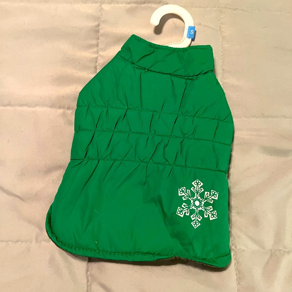 Top Paw Green Dog Puffer Coat